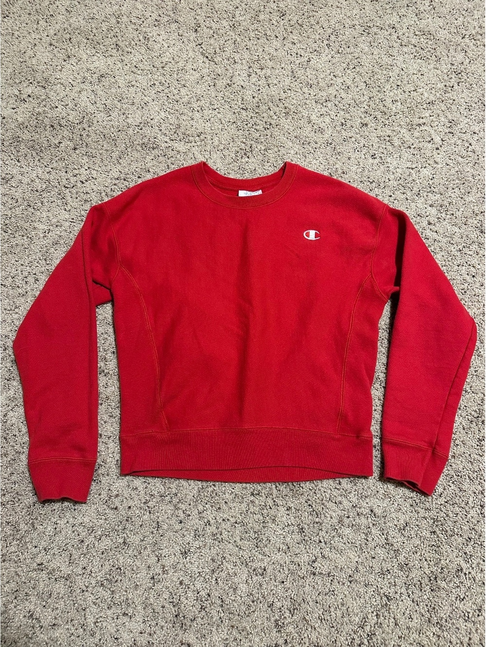 Champion Reverse Weave Red Crewneck Sweatshirt Small
